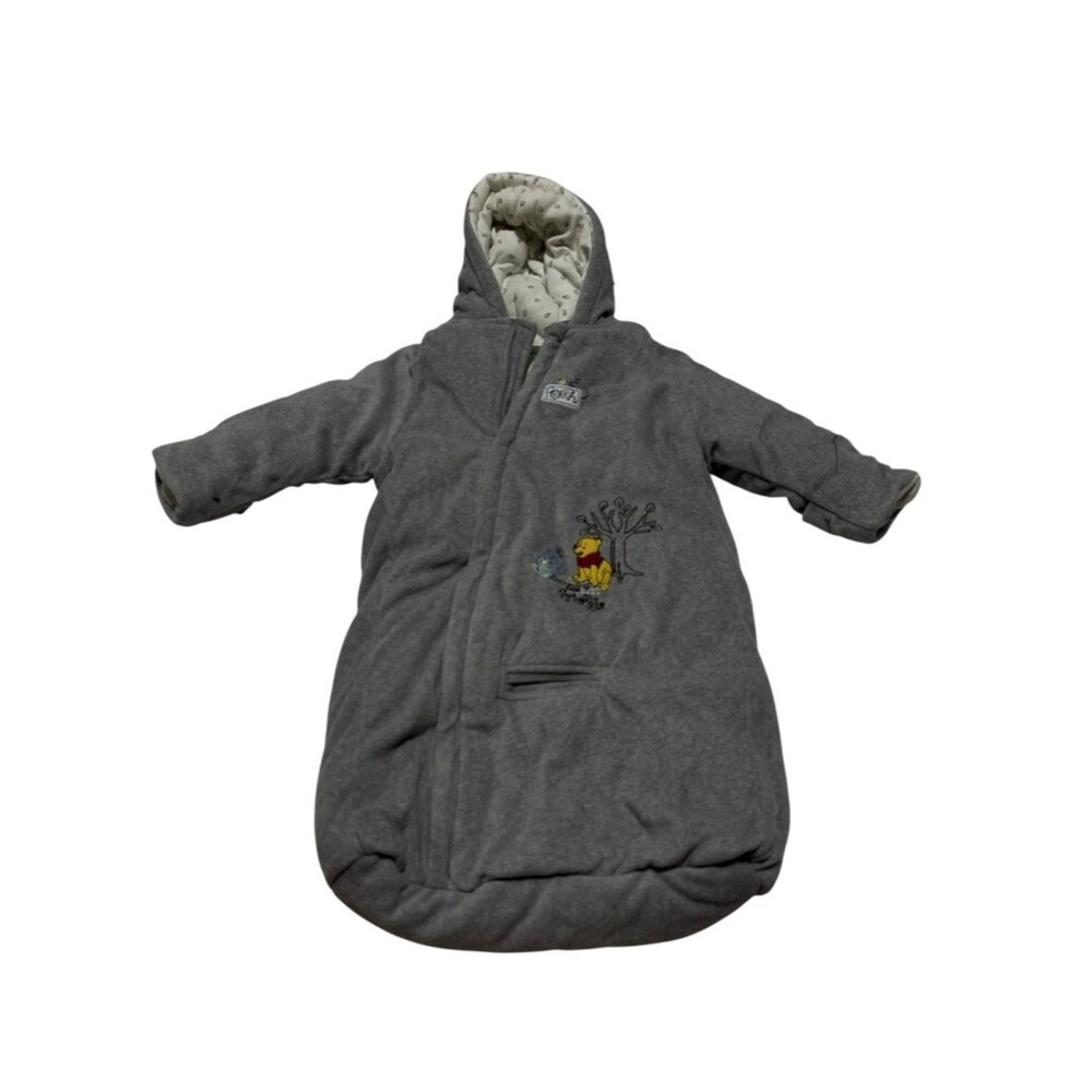 Disney Winnie the Pooh Grey Embroidered Zipper Sleep Sack